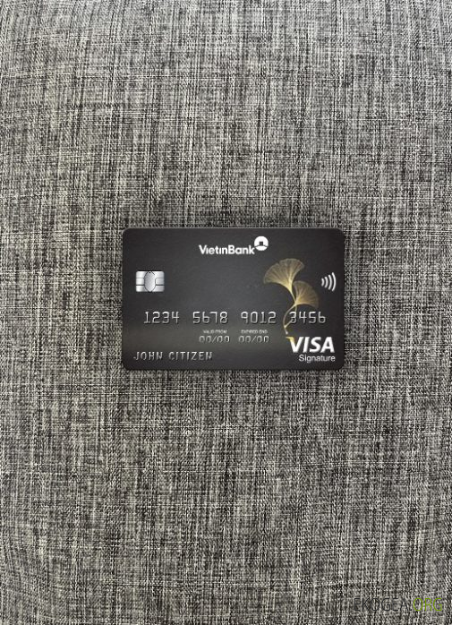 Vietnam Vietinbank visa carte de signature photolook avant